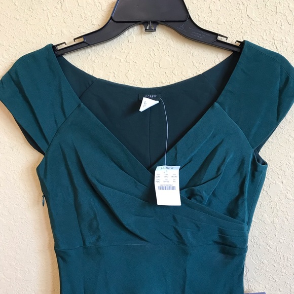 J.Crew Green Silk Dress - Picture 2 of 8